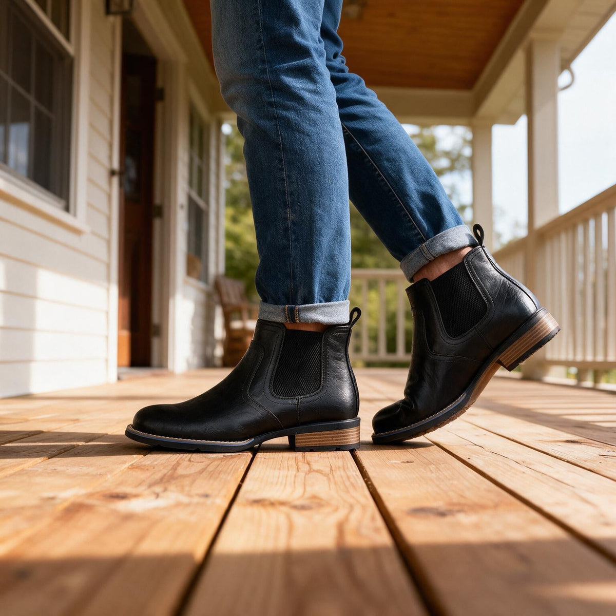 Men's Side-Zip Chelsea Boots – Low-Cut Elastic Gusset Ankle Boots