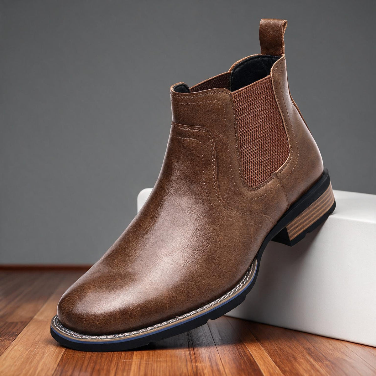 Men's Side-Zip Chelsea Boots – Low-Cut Elastic Gusset Ankle Boots