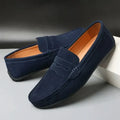 Men's Suede Slip-On Loafers – Minimal Cushioned Smart Casual Shoes