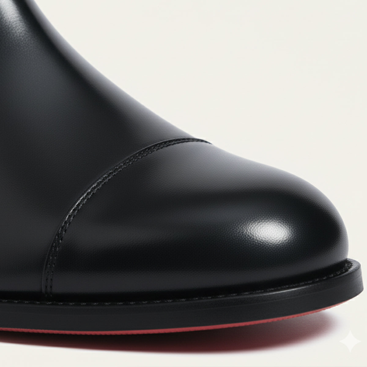 Men's Faux Leather Chelsea Boots – Slip-On Ankle Boots with Red Sole