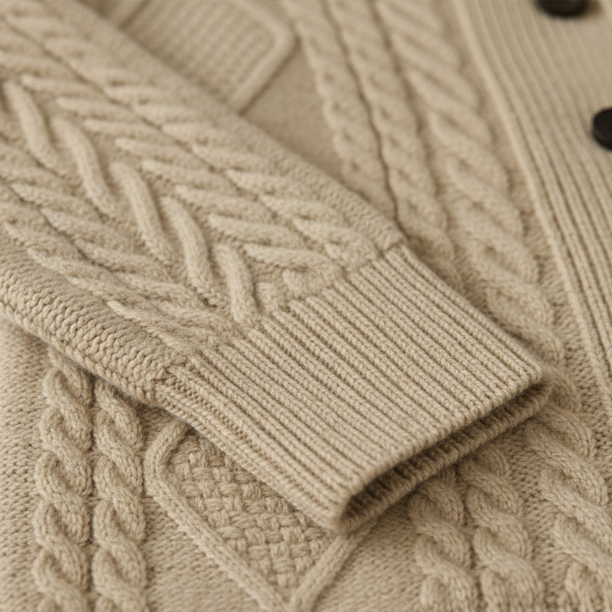 Men's Soft Knit Button Cardigan – Relaxed Smart Casual Sweater with Pockets