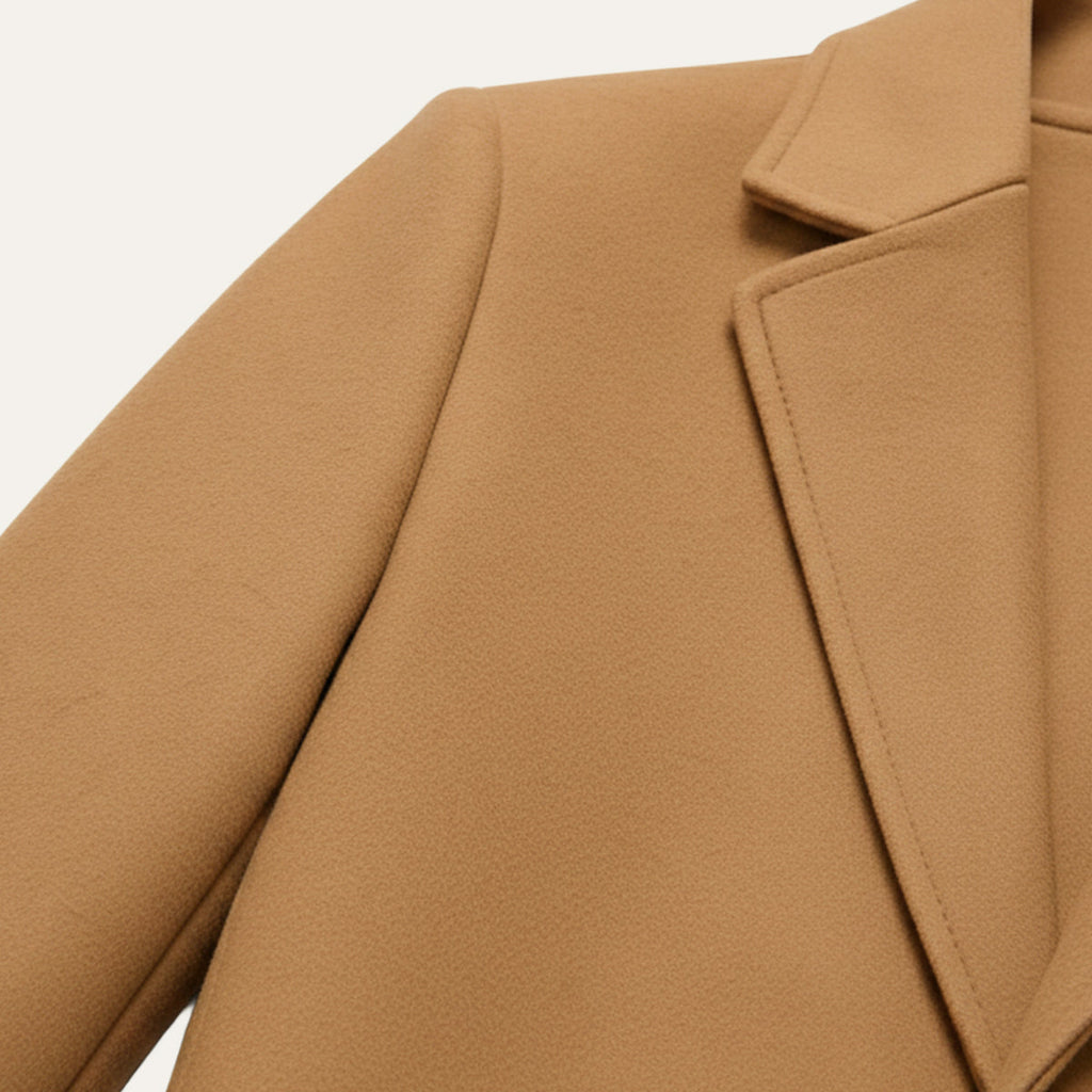 Men's Minimal Longline Overcoat – Classic Tailored Business Coat