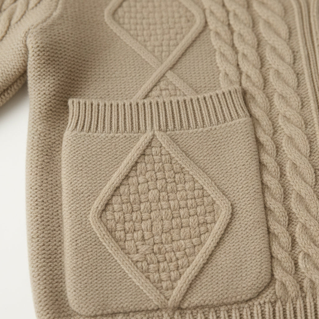 Men's Soft Knit Button Cardigan – Relaxed Smart Casual Sweater with Pockets