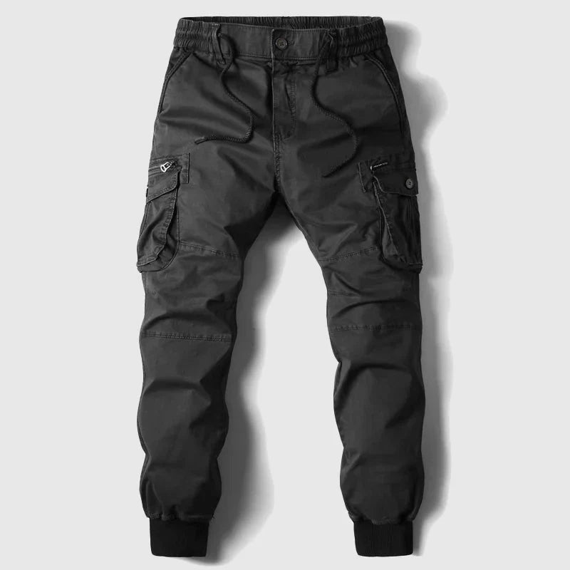 Men's Cargo Jogger Pants – Multi-Pocket Drawstring Cuffed Utility Trousers