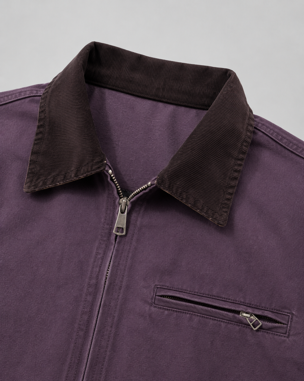 Men's Canvas Field Jacket – Corduroy Collar Workwear Coat