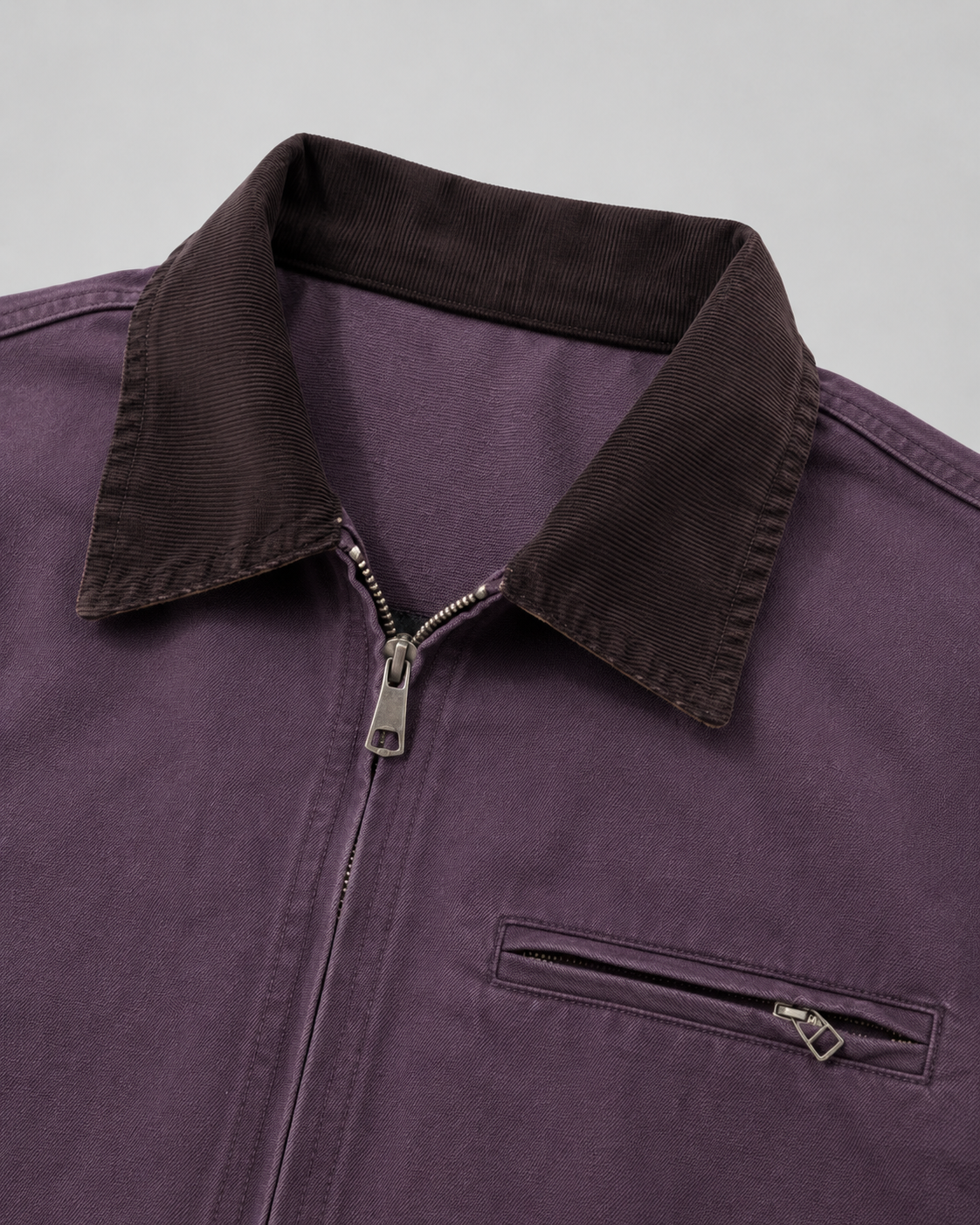 Men's Canvas Field Jacket – Corduroy Collar Workwear Coat