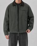Men's Canvas Field Jacket – Corduroy Collar Workwear Coat