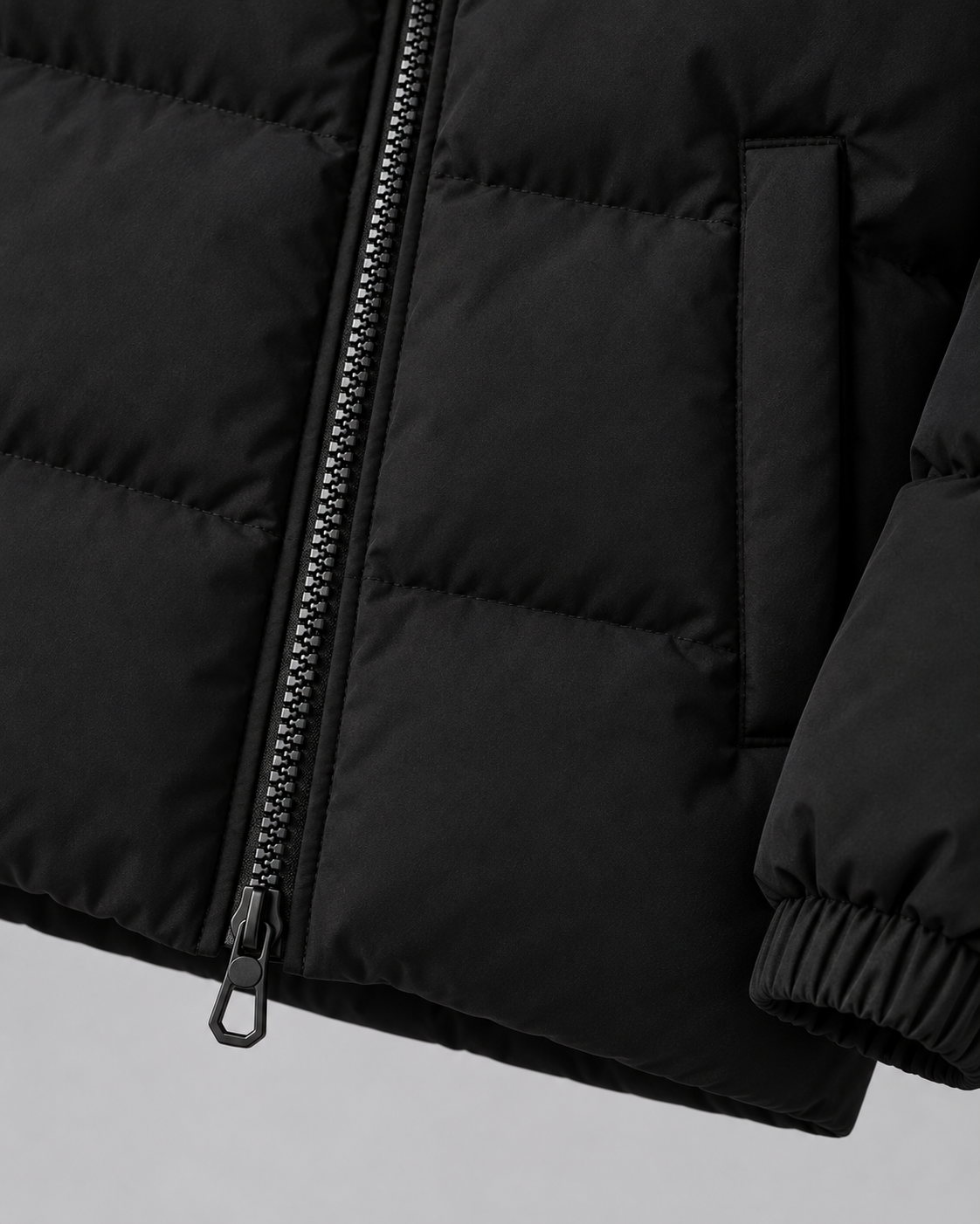 Men's Fleece-Lined Puffer Jacket – Funnel Neck Quilted Zip-Up
