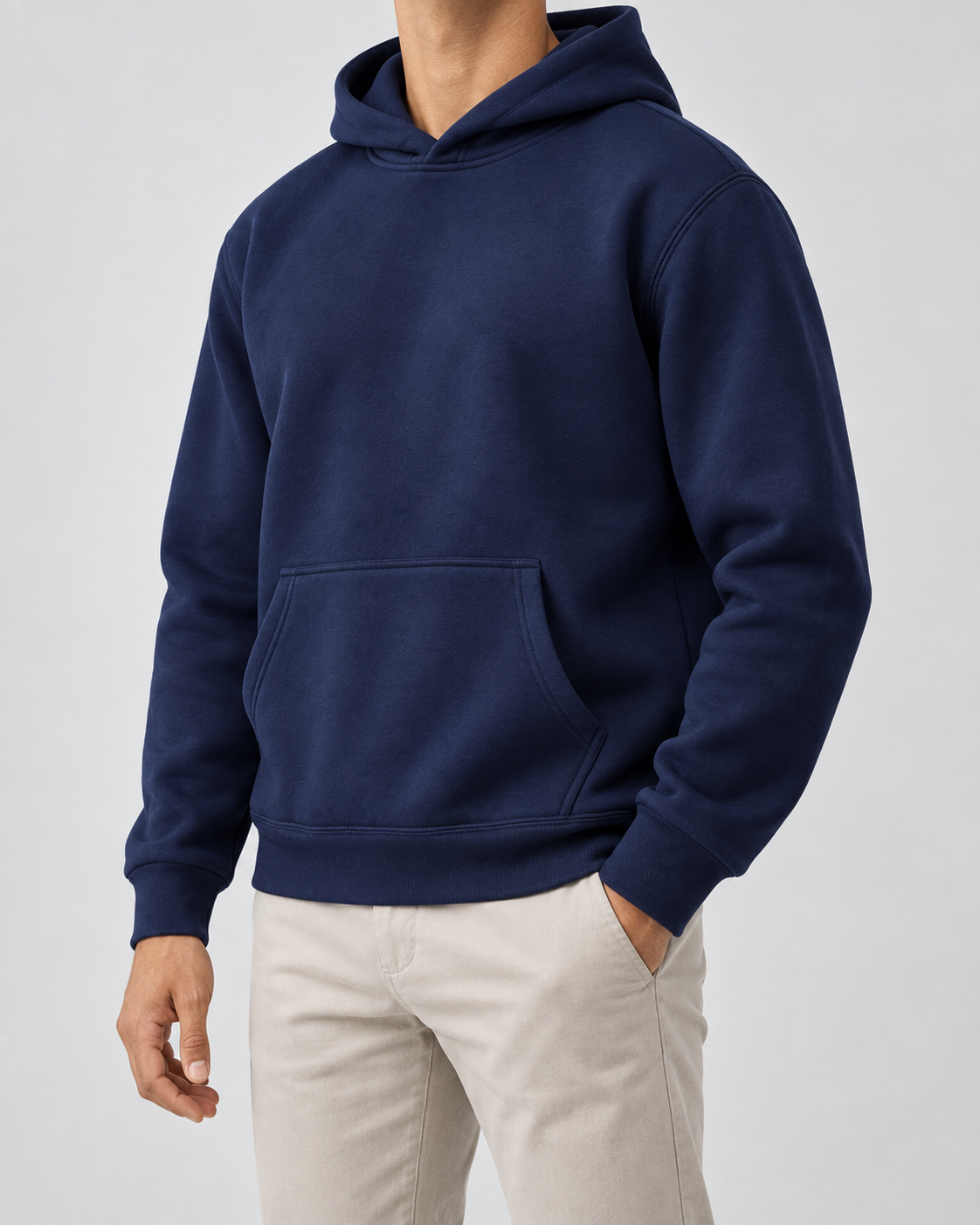 Men's Brushed Fleece Pullover Hoodie – Kangaroo Pocket Sweatshirt
