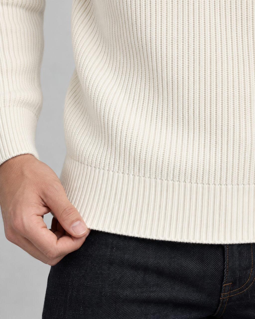 Men's Ribbed Henley Sweater – Button Placket Raglan Sleeve Pullover