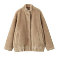 Women's Oversized Teddy Jacket – Plush High Collar Winter Layer
