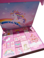 Lily | Kids Unicorn Christmas Advent Calendar with 24 Jewelry and Hair Accessories