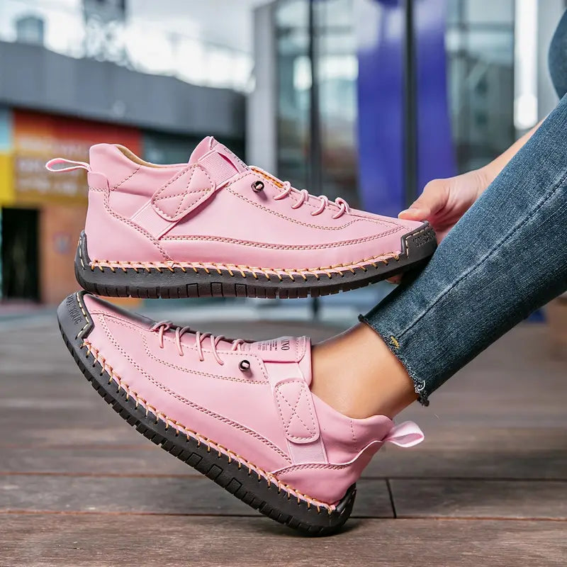 Cushioned Slip-On Platform Sneakers – Lightweight Wide Fit Walking Shoes