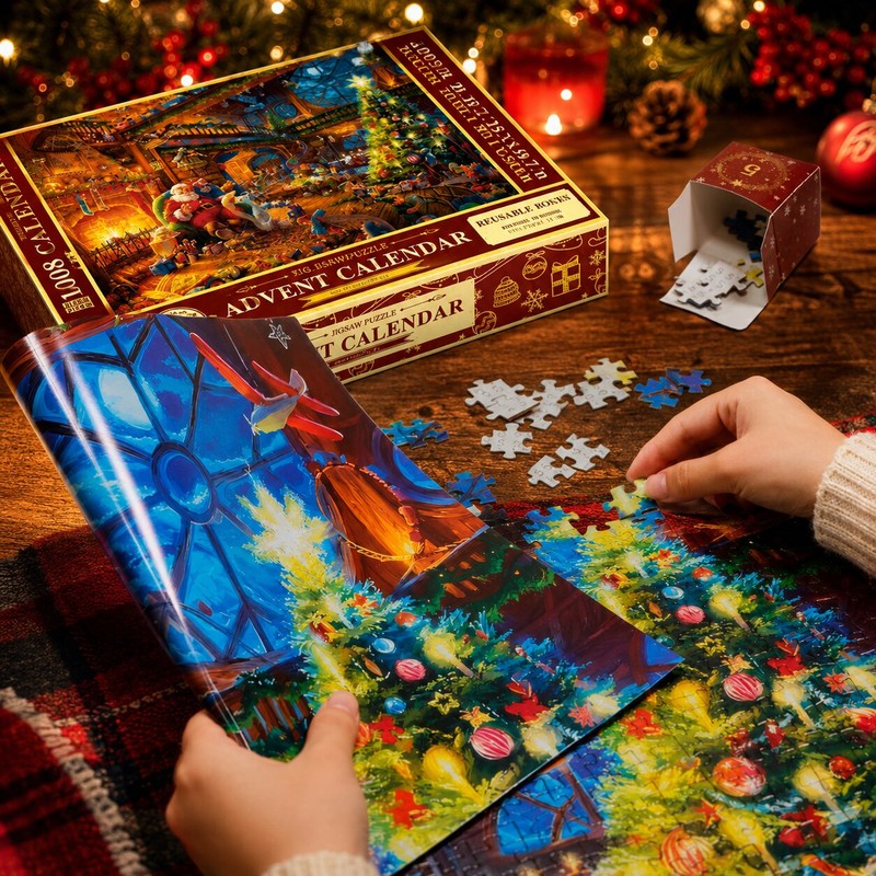 Ella | 1008 Piece Christmas Jigsaw Puzzle Advent Calendar with 24 Compartments