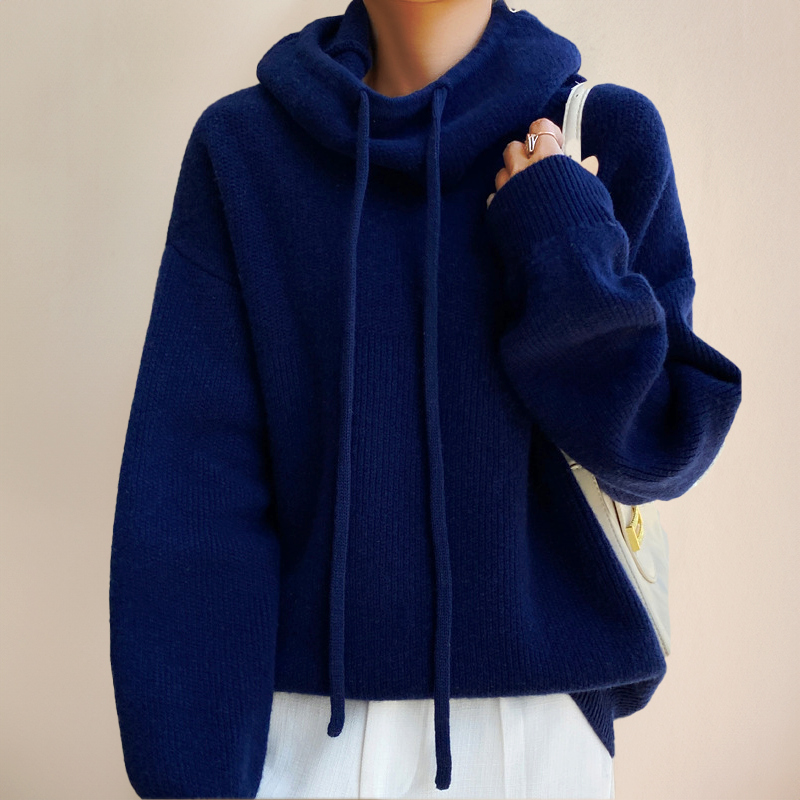Women's Fine Knit Turtleneck Sweater – Elegant High Neck Pullover