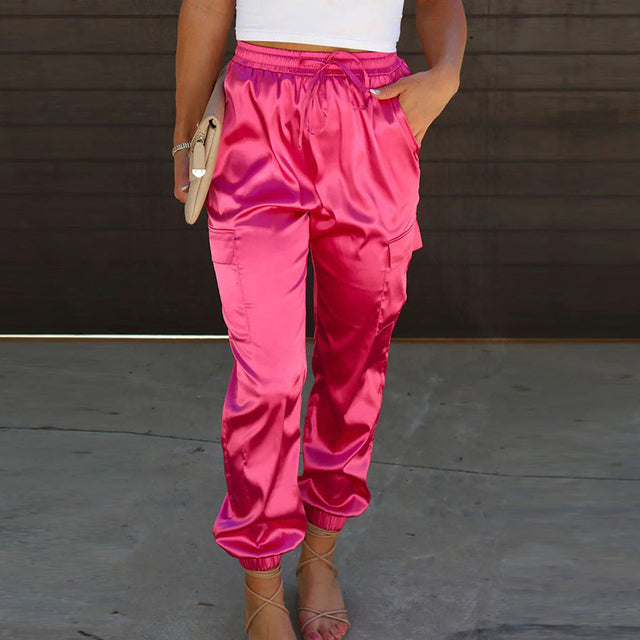 Women's High-Waist Cargo Joggers – Tapered Utility Pants