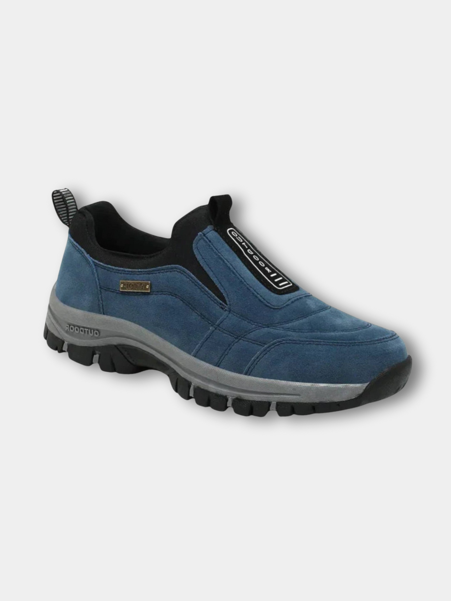 Men's Slip-On Walking Sneakers – Wide Toe Box Comfort Shoes with Cushioned Footbed