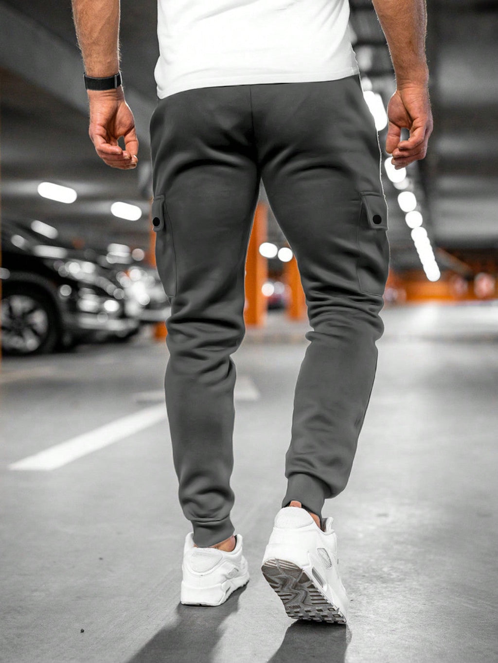 Men's Cargo Jogger Pants – Drawstring Waist Tapered Casual Trousers