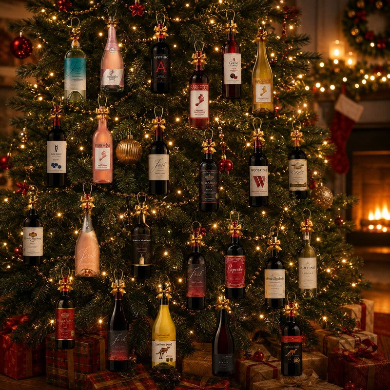 Vivian | Wine Lover Christmas Advent Calendar 2026 with 24 Wine Bottle Designs